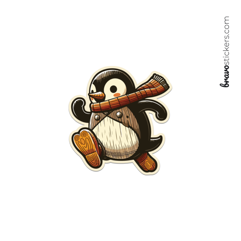 Pingüino de madera