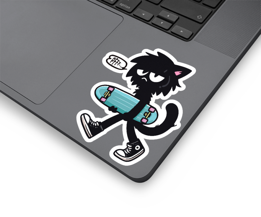 Gato negro skateboard - Imagen 2