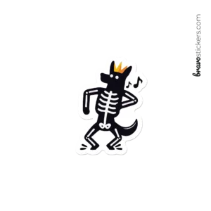 Perro calavera sticker