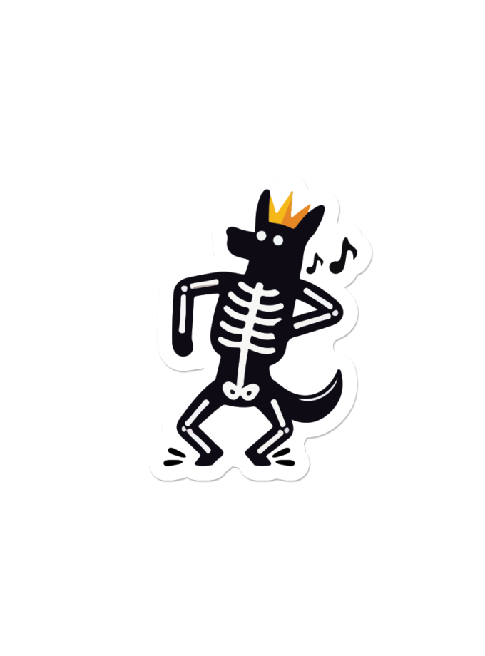 Perro calavera sticker