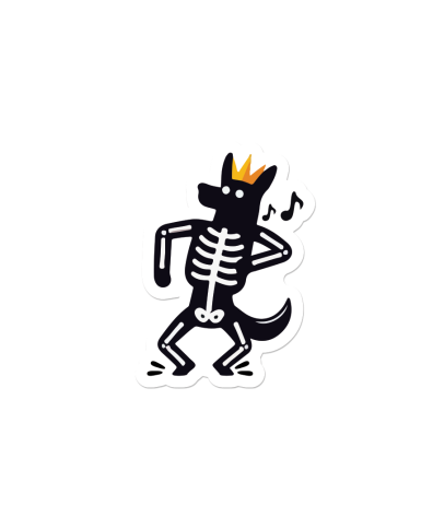 Perro calavera sticker